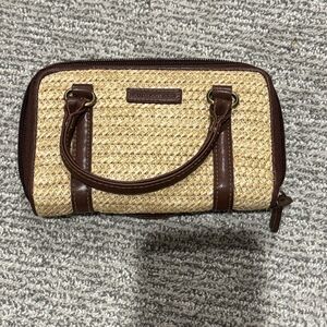 Woven wallet with Leather Trim